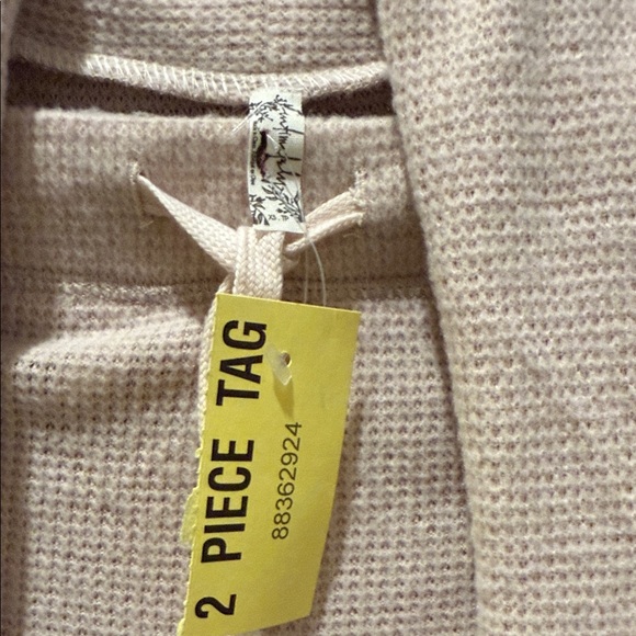 Free People Soft Cream Lounge Robe and Waffle Bottoms (2piece set) - XS - Picture 2 of 9